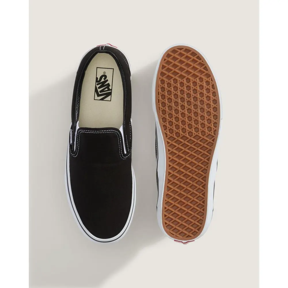 Vans Men's Authentic Slip Canvas Trainers in Black, additional product view 3