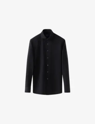 ETON Long-Sleeved Slim-Fit Denim Shirt in BLACK – Mens | Shirts | Casual Shirts | Long-sleeved
