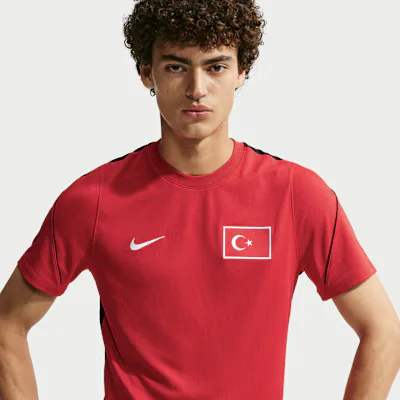 Nike Turkey 2026 Strike Short-Sleeve Top Men's Nike Dri-FIT Short-Sleeve Football Top - Sport Red/Black/White