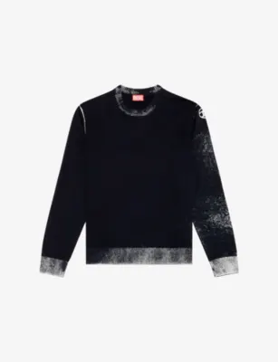 DIESEL K-Larence contrast-hem long-sleeve cotton jumper