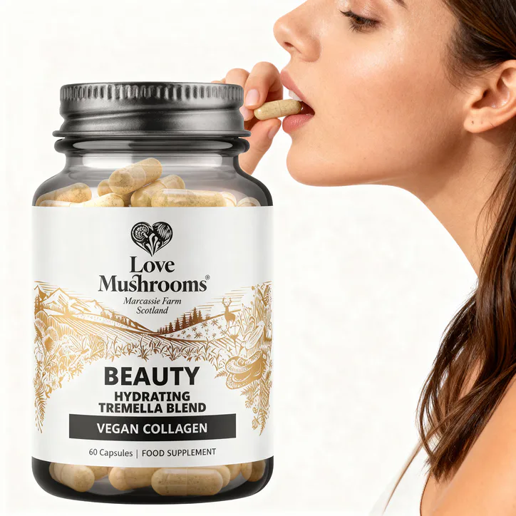 Love Mushrooms VEGAN COLLAGEN BEAUTY 4000MG 60 CAPSULES, additional product view 3