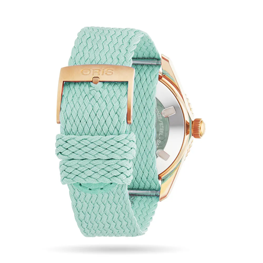 Oris Divers Sixty-Five 38mm Cotton Candy Bronze Green Automatic Watch detail 3