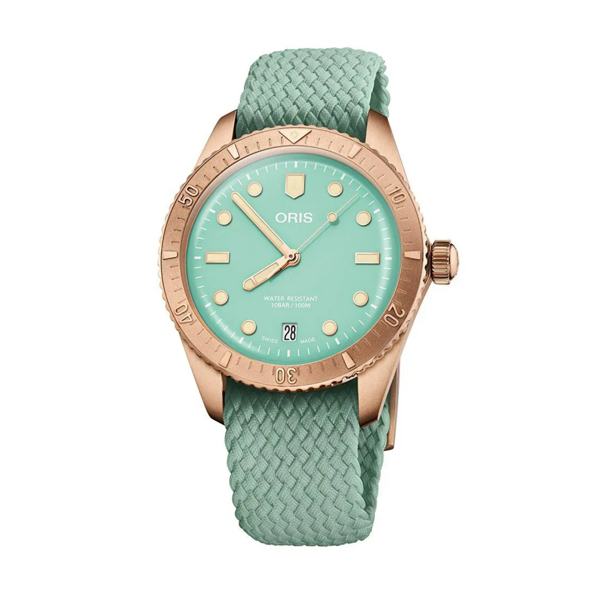 Oris Divers Sixty-Five 38mm Cotton Candy Bronze Green Automatic Watch