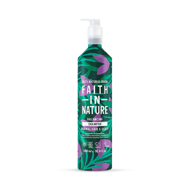 Faith in Nature Shampoo for Normal Hair Lavender & Geranium 500ml Aluminium