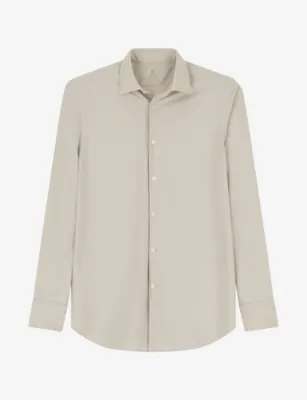 BOGGI MILANO Slim-Fit Long-Sleeved Stretch-Woven Shirt