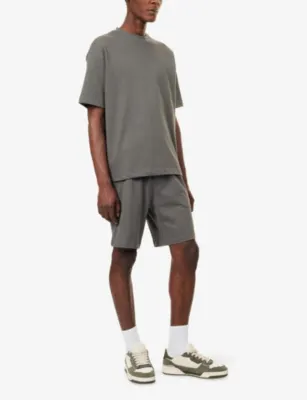 ARNE Relaxed-Fit Straight-Leg Cotton-Jersey Shorts detail 2