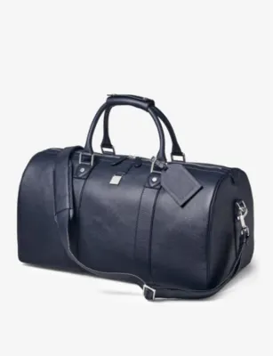 ASPINAL OF LONDON Boston grained-leather duffle bag detail 2