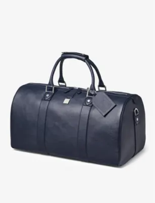ASPINAL OF LONDON Boston grained-leather duffle bag detail 3
