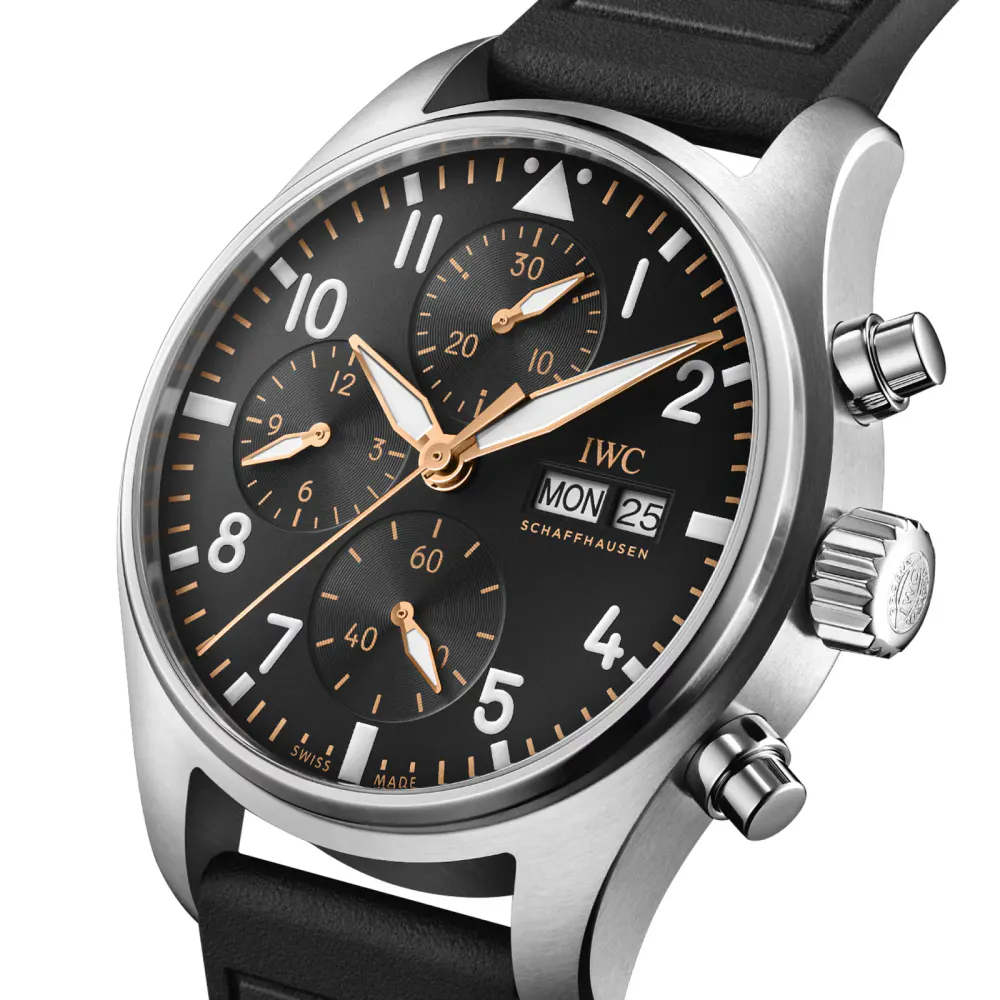 IWC Pilot's Chronograph 41mm APXGP Mens Watch Black detail 3