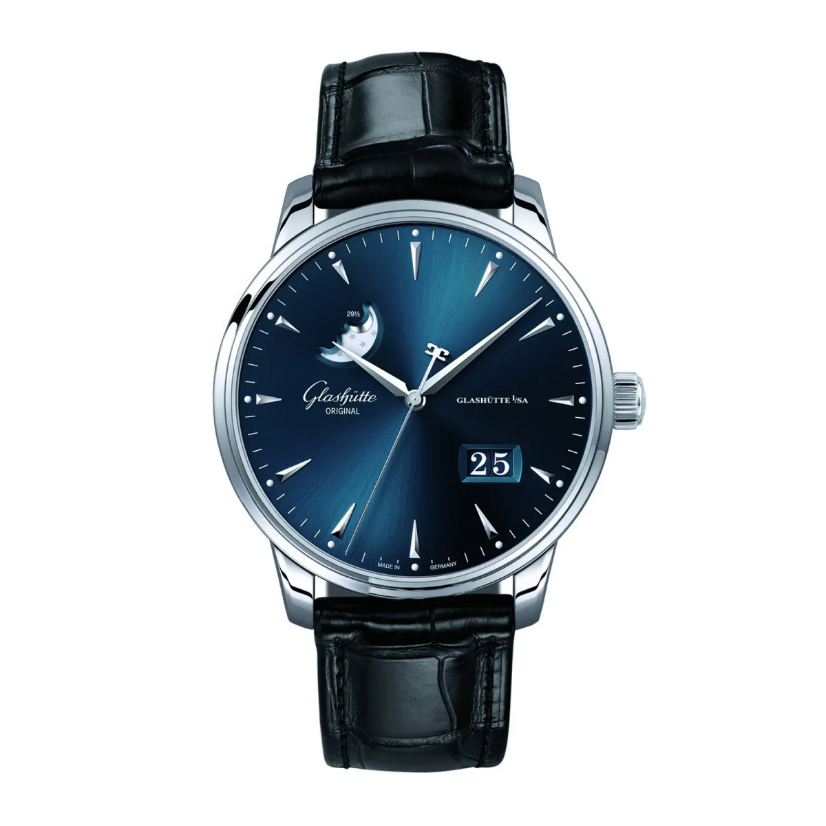 Glashutte Original Senator Excellence Panorama Date Moon Phase Mens Watch