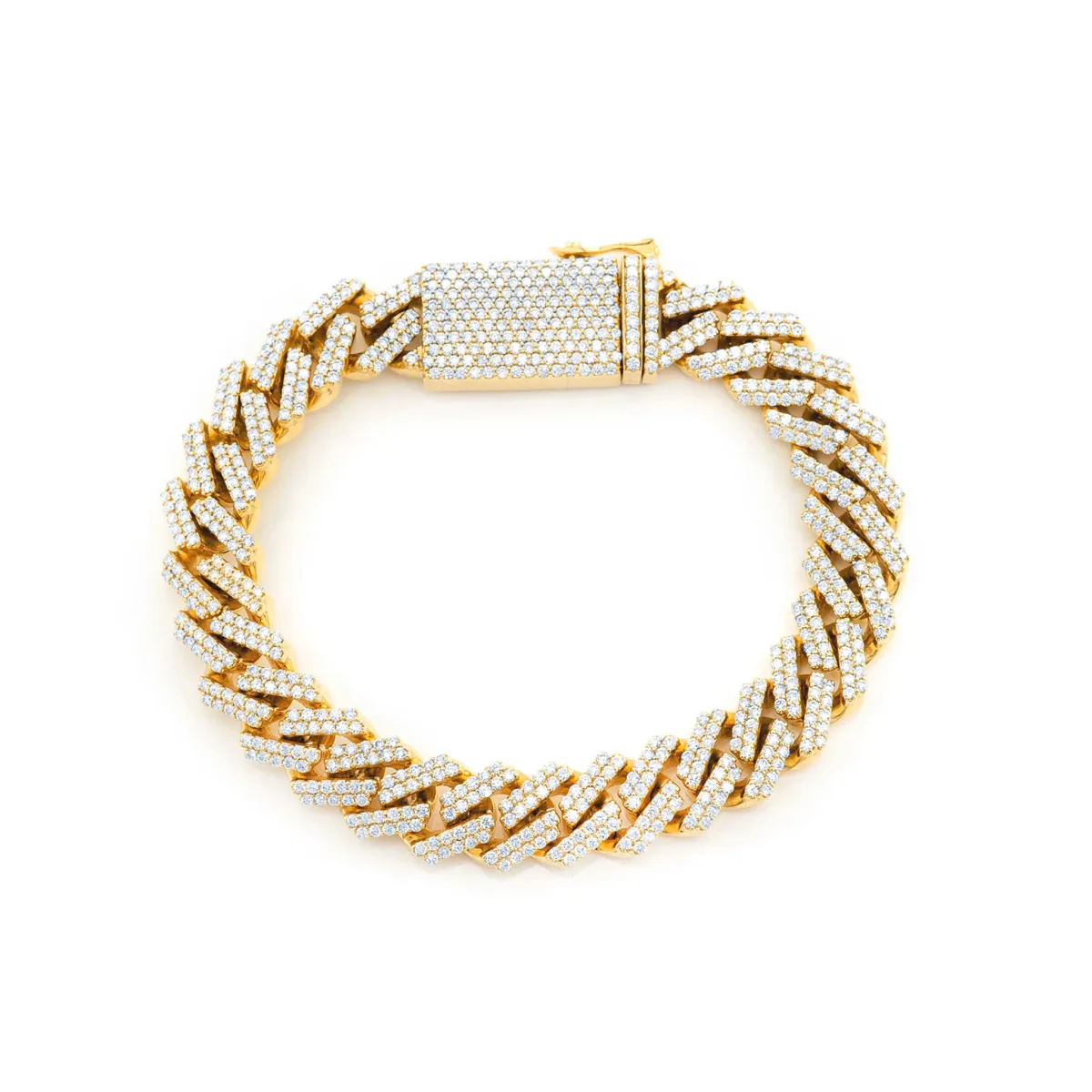 For Him Raised Cuban Diamond Bracelet