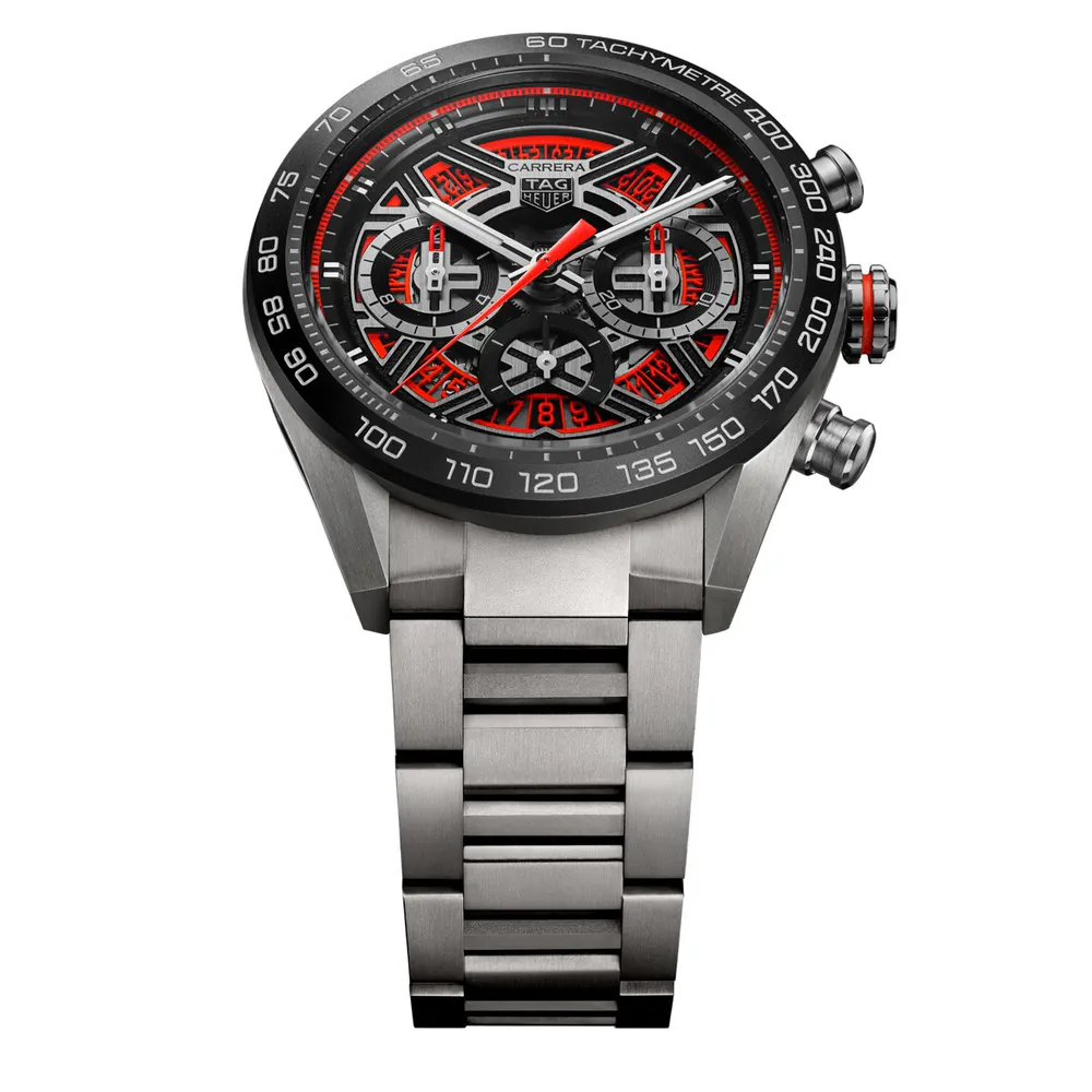 TAG Heuer Carrera Chronograph Extreme Sport Limited Edition 44mm Mens Watch Red detail 2