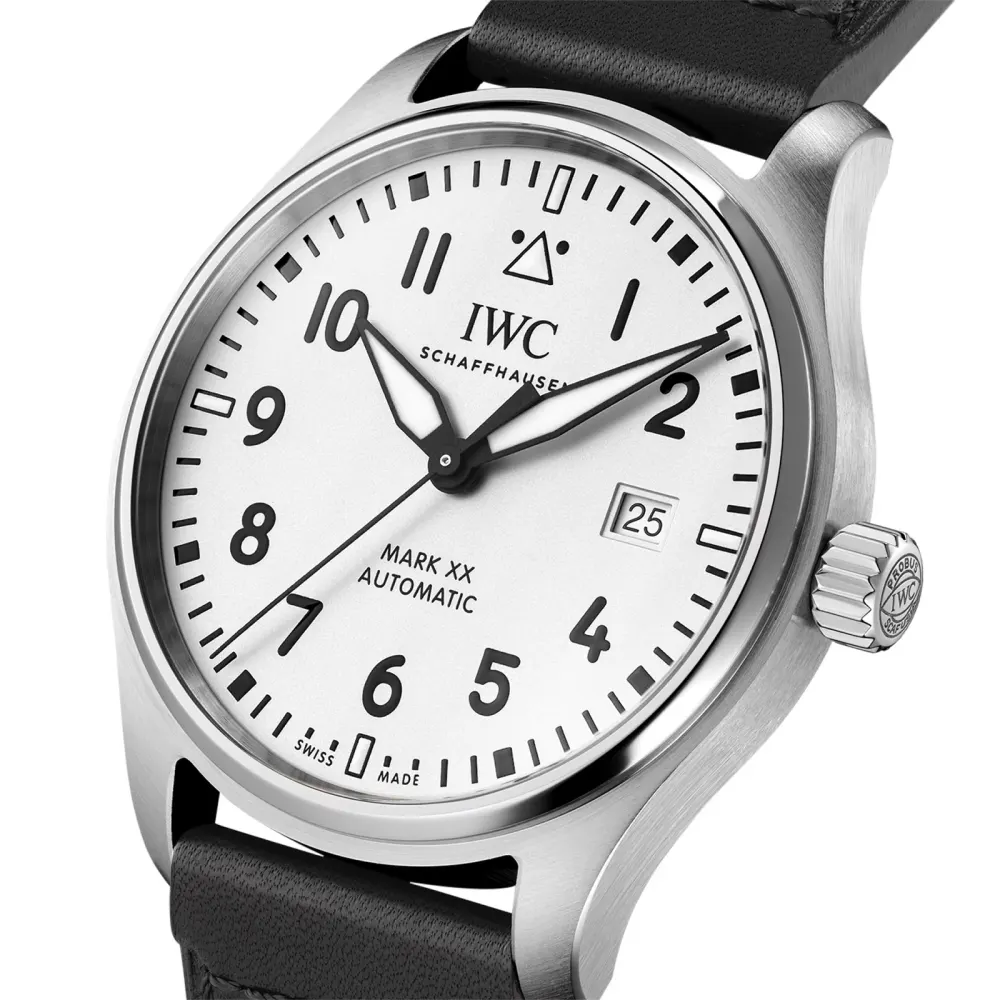 IWC Pilot Mark XX 40mm Mens Watch White detail 3