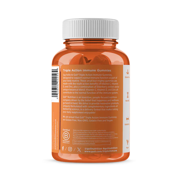 Goli Triple Action Immune Gummies 60 detail 3