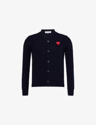 COMME DES GARCONS PLAY Cdg Knit Cardigan in NAVY – Mens | Knitwear | Cardigans