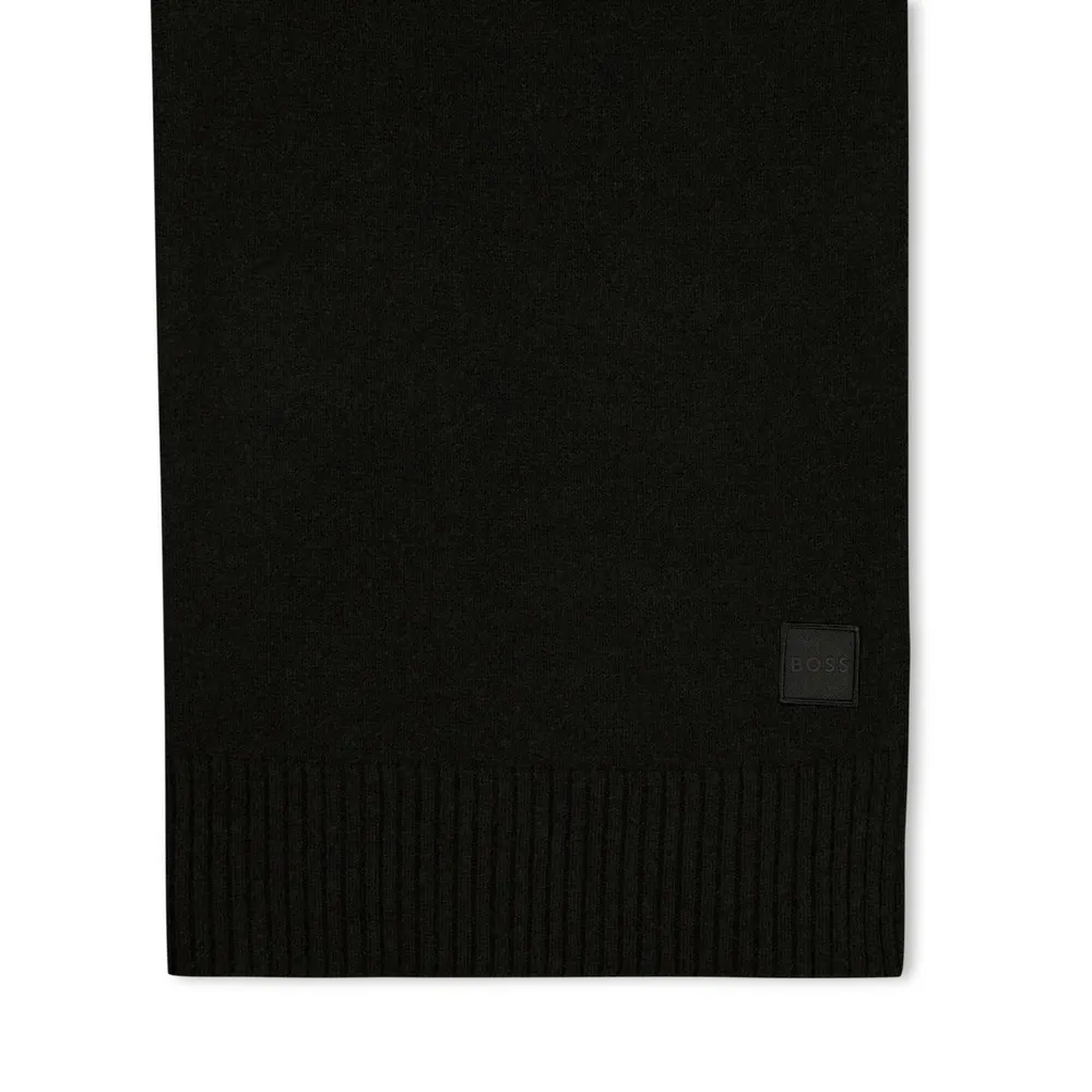 Boss Men's Akaio Knitted Scarf detail 2
