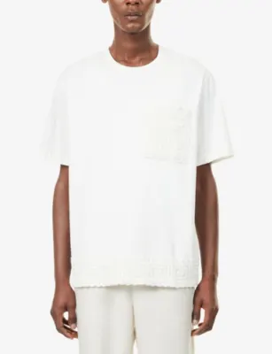 CHE Inigo Crochet-Detail Cotton-Jersey T-Shirt detail 3