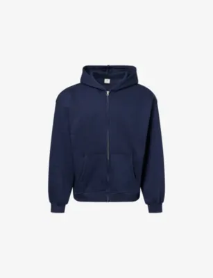 SKIMS Fleece Lounge Zip-Up Cotton-Blend Hoody