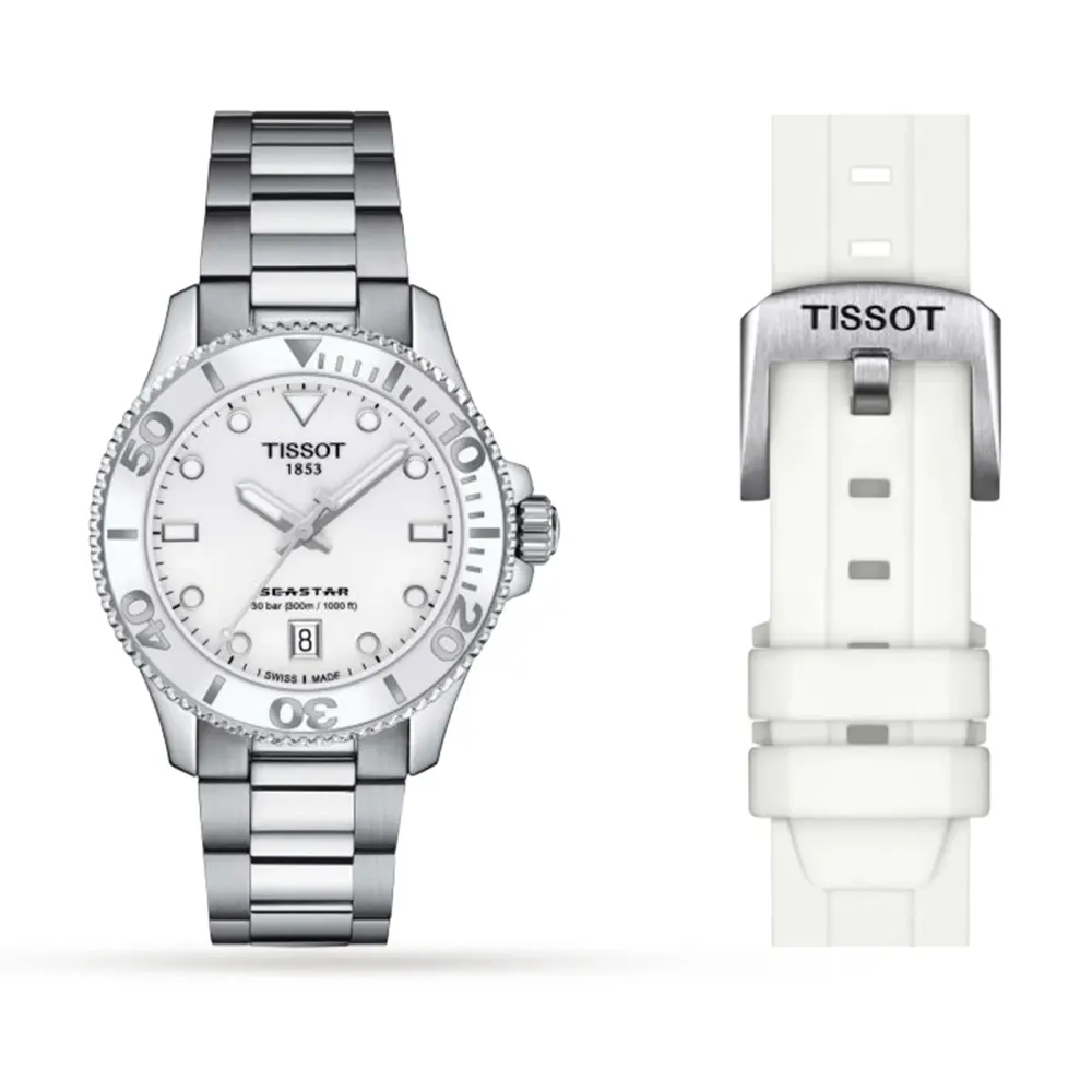 Tissot Seastar 1000 36mm Unisex Watch Interchangeable Strap detail 2