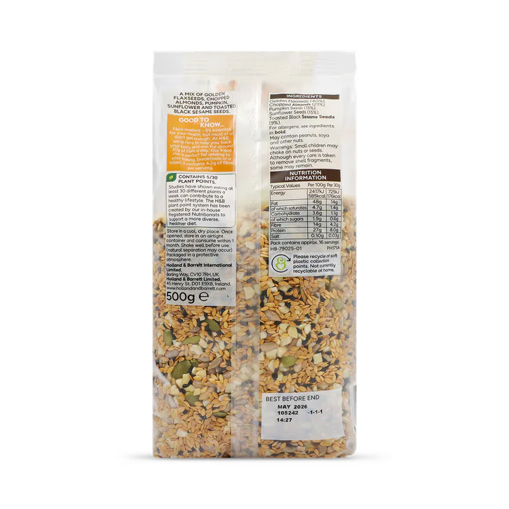 For Him High Fibre Boost Seed Mix 500g, additional product view 2