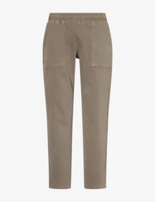 ARNE Carpenter Elasticated-Waist Denim Trousers in DARK OLIVE – Mens | Trousers & shorts | Casual
