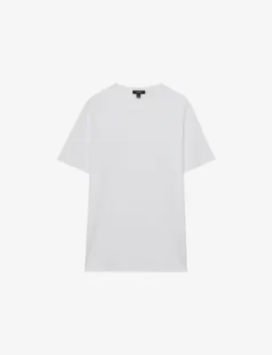 REISS Count Crewneck Short-Sleeve Cotton T-Shirt - WHITE detail 2