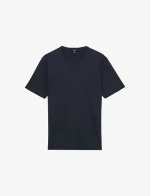 REISS Count Crewneck Short-Sleeve Cotton T-Shirt - WHITE