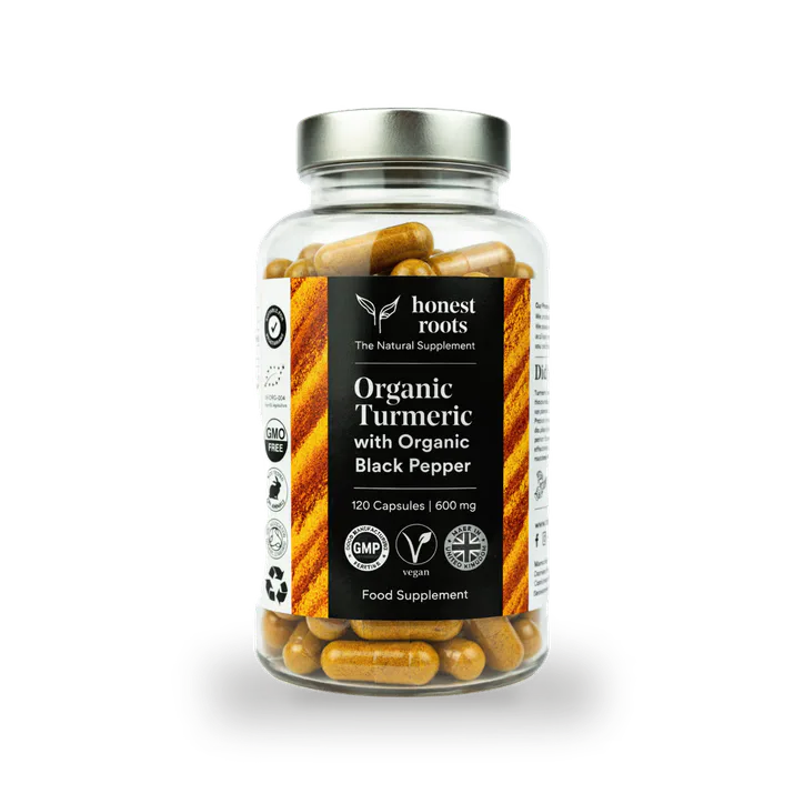 Honest Roots Organic Turmeric with Black Pepper Capsules 120 Capsules – Vitamins & Supplements > Supplements > Plant Sourced Supplements > Turmeric