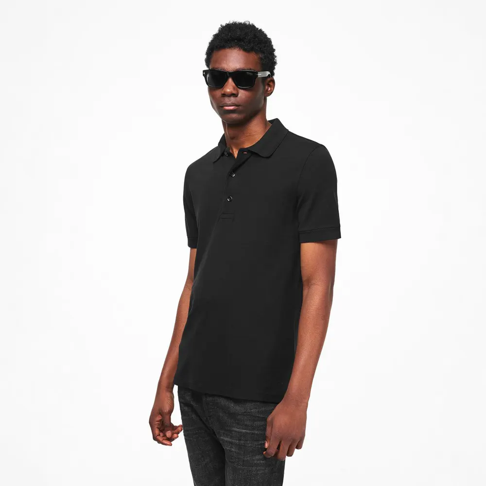 Tom Ford Men's TF Lyocell Short Sleeve Polo Shirt detail 3
