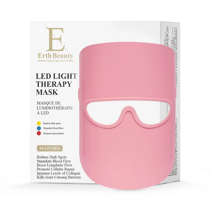 Erth Skin London LED LIGHT THERAPY GLOW & RENEW MASK Pink