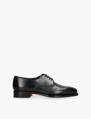 SANTONI Adrian Leather Derby Shoes - EUR 43 / 9 UK MEN in BLACK – Mens | Smart shoes | Derby shoes