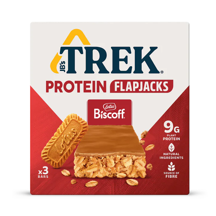 TREK Lotus Biscoff Protein Flapjack Multipack 3x 50g