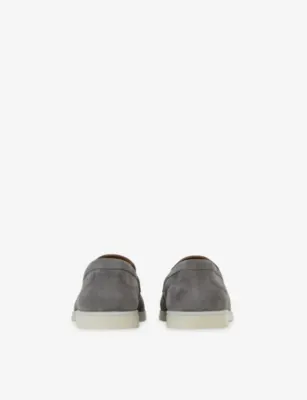 REISS Kason Suede Loafers - EUR 44 / 10 UK MEN in FROST GREY, additional product view 3