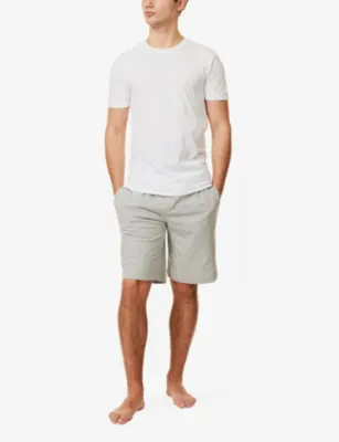 POLO RALPH LAUREN Logo-embroidery relaxed-fit cotton-jersey pyjama shorts detail 2