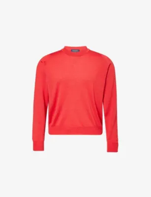JOHN SMEDLEY x Bill Nighy Crewneck Cashmere-Silk Jumper - Royal Navy/ryn