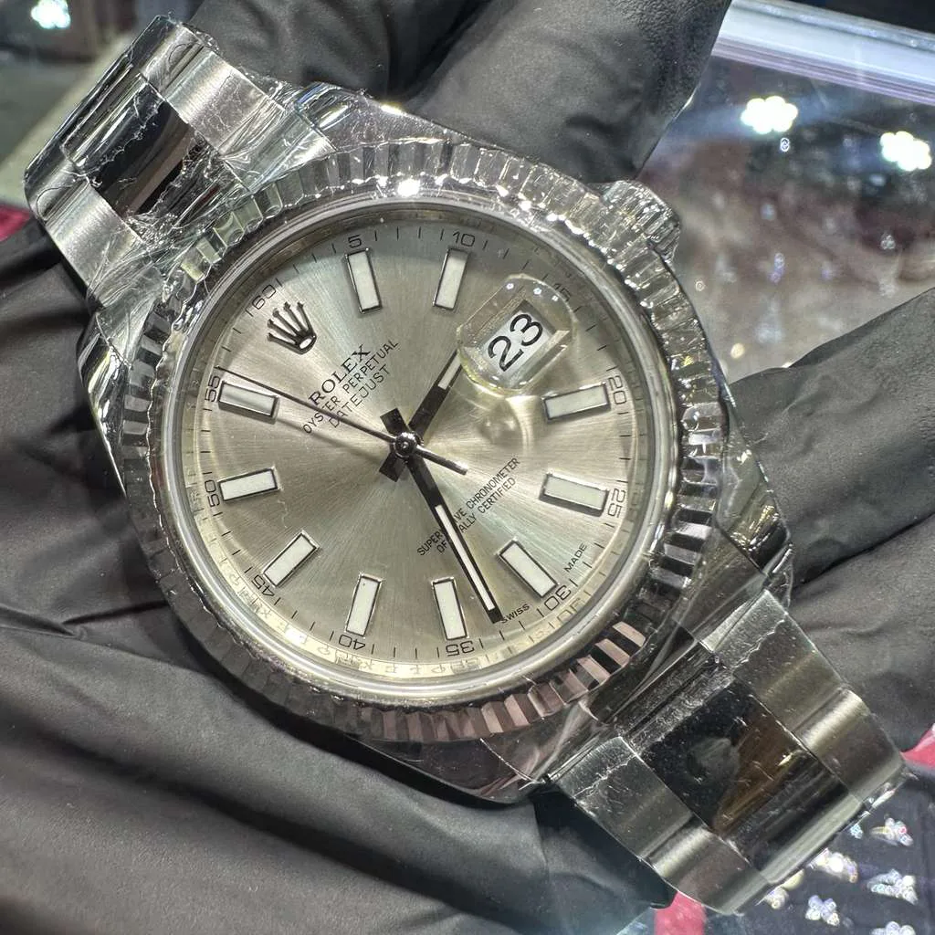 ANKUR - For Him WATCHES Rolex Datejust 41mm | Oystersteel | Silver Stick Dial – Watch