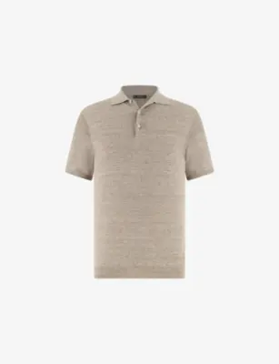 BOGGI MILANO Fine-Knit Regular-Fit Linen And Cotton Polo Shirt
