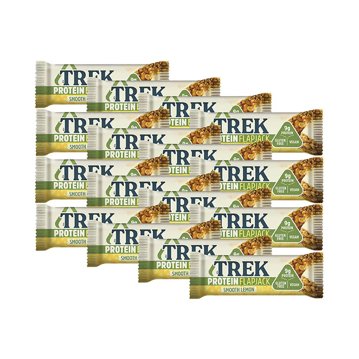 TREK Smooth Lemon Protein Flapjacks 16x 50g