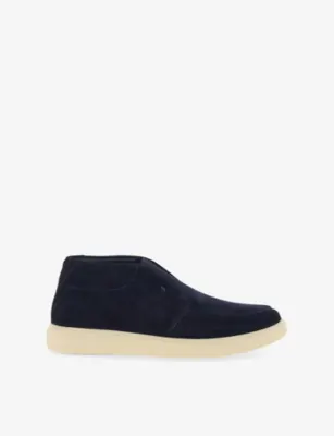 BOGGI MILANO Slip-On Suede Ankle Boots - EUR 43 / 9 UK MEN in NAVY BLUE – Mens | Boots | Chelsea boots