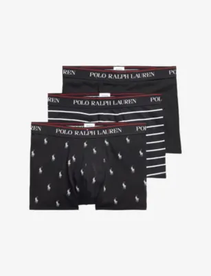 POLO RALPH LAUREN Classic Pack of Three Stretch-Cotton Trunks