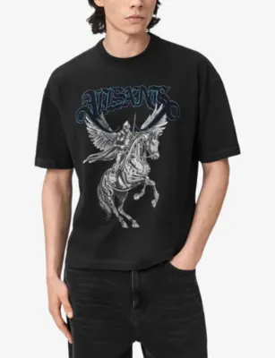 ALLSAINTS Vanguard Branded Cotton-Jersey T-Shirt detail 3