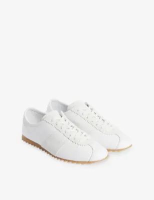 SANDRO Running Leather Trainers - EUR 44 / 10 UK MEN in WHITE, additional product view 3