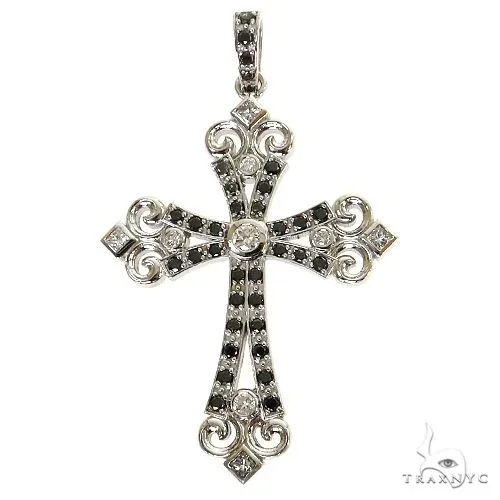 RINA - For Him FACTORY Black Diamond Cross Pendant 68867 in Rose Gold – Pendant