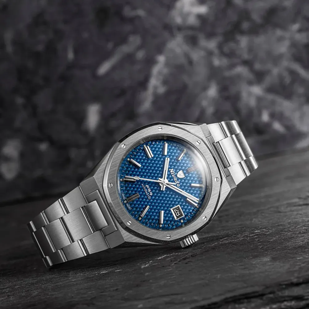 Nivada Grenchen F77 MK2 38mm Mens Watch Blue in Blue, additional product view 3