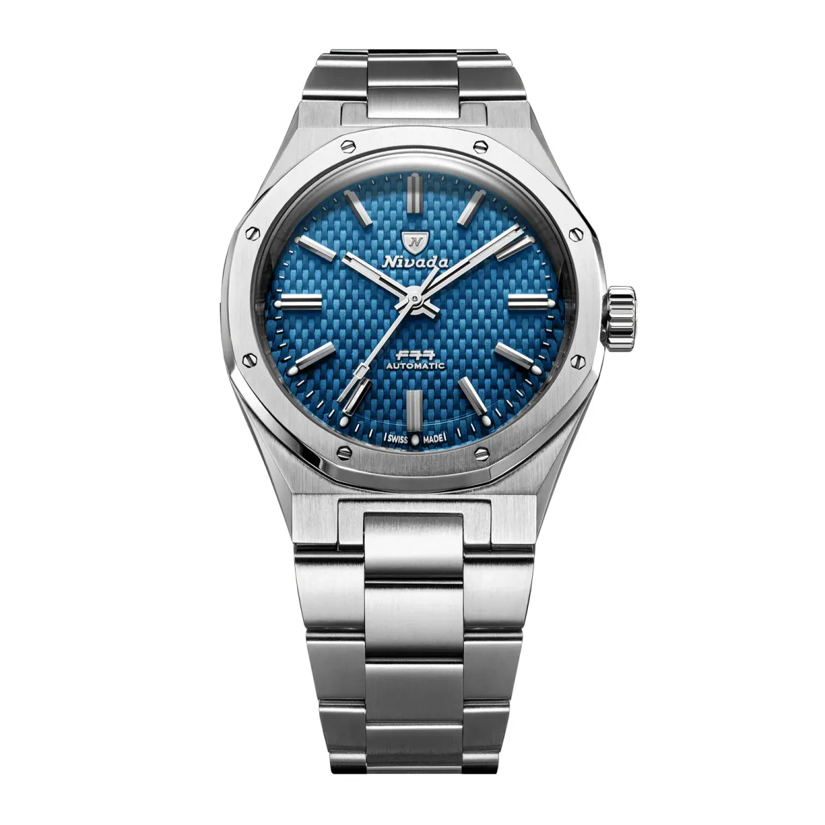 Nivada Grenchen F77 MK2 38mm Mens Watch Blue