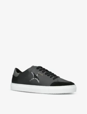 AXEL ARIGATO Clean 90 leather and suede low-top trainers - EUR 46 / 12 UK MEN in BLK/WHITE, additional product view 3