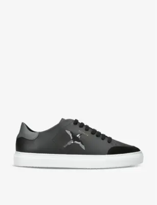 AXEL ARIGATO Clean 90 leather and suede low-top trainers - EUR 46 / 12 UK MEN in BLK/WHITE – Mens | Trainers | Lace up trainers