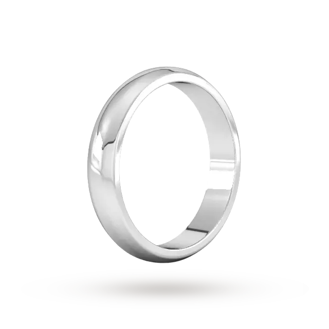 For Him 4mm D Shape Heavy Wedding Ring In 18 Carat Yellow Gold, additional product view 2