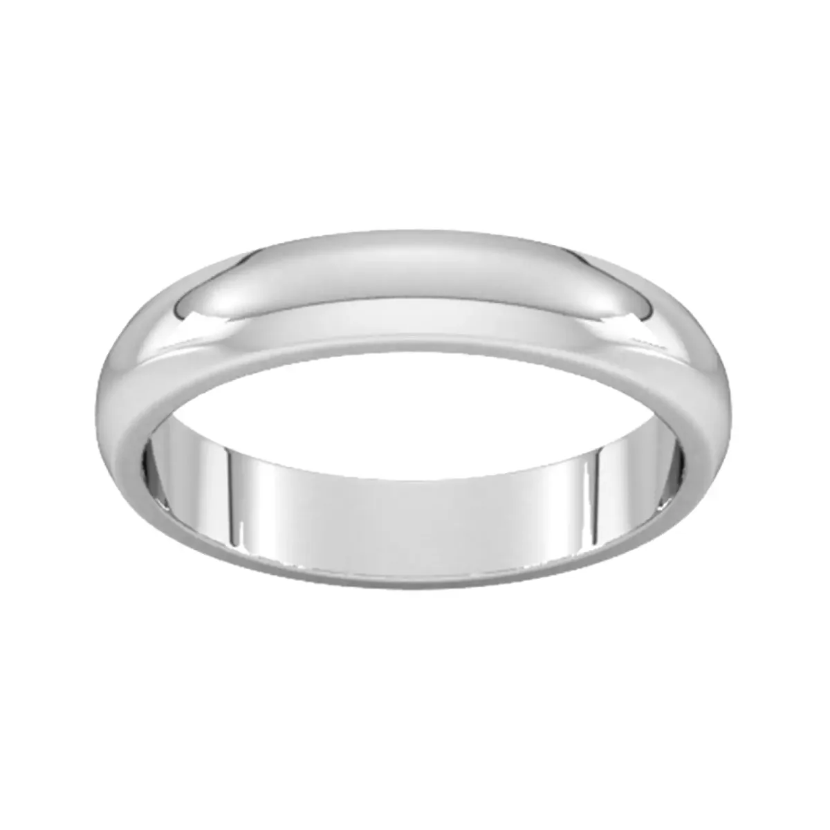 For Him 4mm D Shape Heavy Wedding Ring In 18 Carat Yellow Gold
