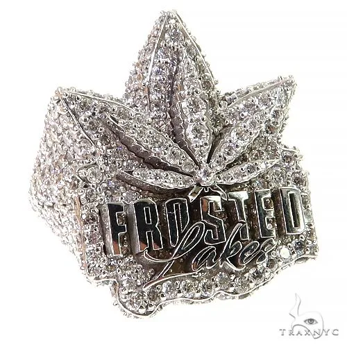 RINA - For Him CUSTOM CVD Weed Leaf Diamond Ring 68762 in Rose Gold / 10 – Ring